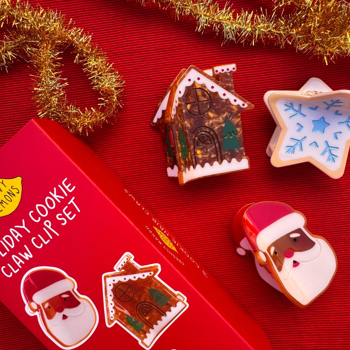 2026 Limited Edition Holiday Cookie Hair Claw Clip Gift Set