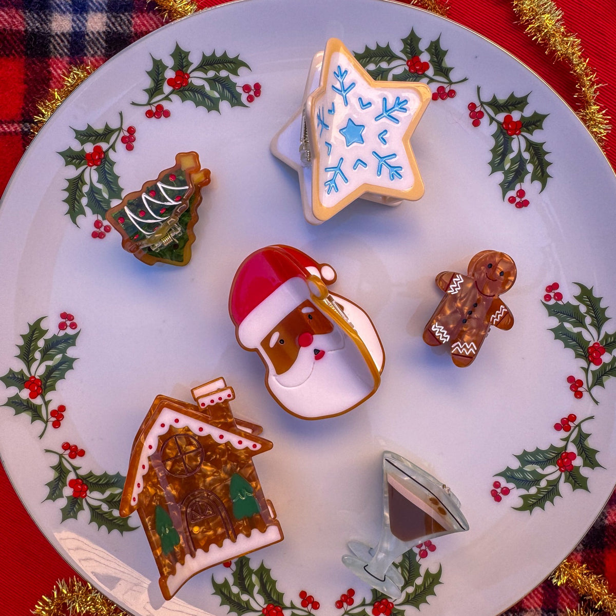 Midi Star Cookie Holiday Cookie Hair Claw Clip