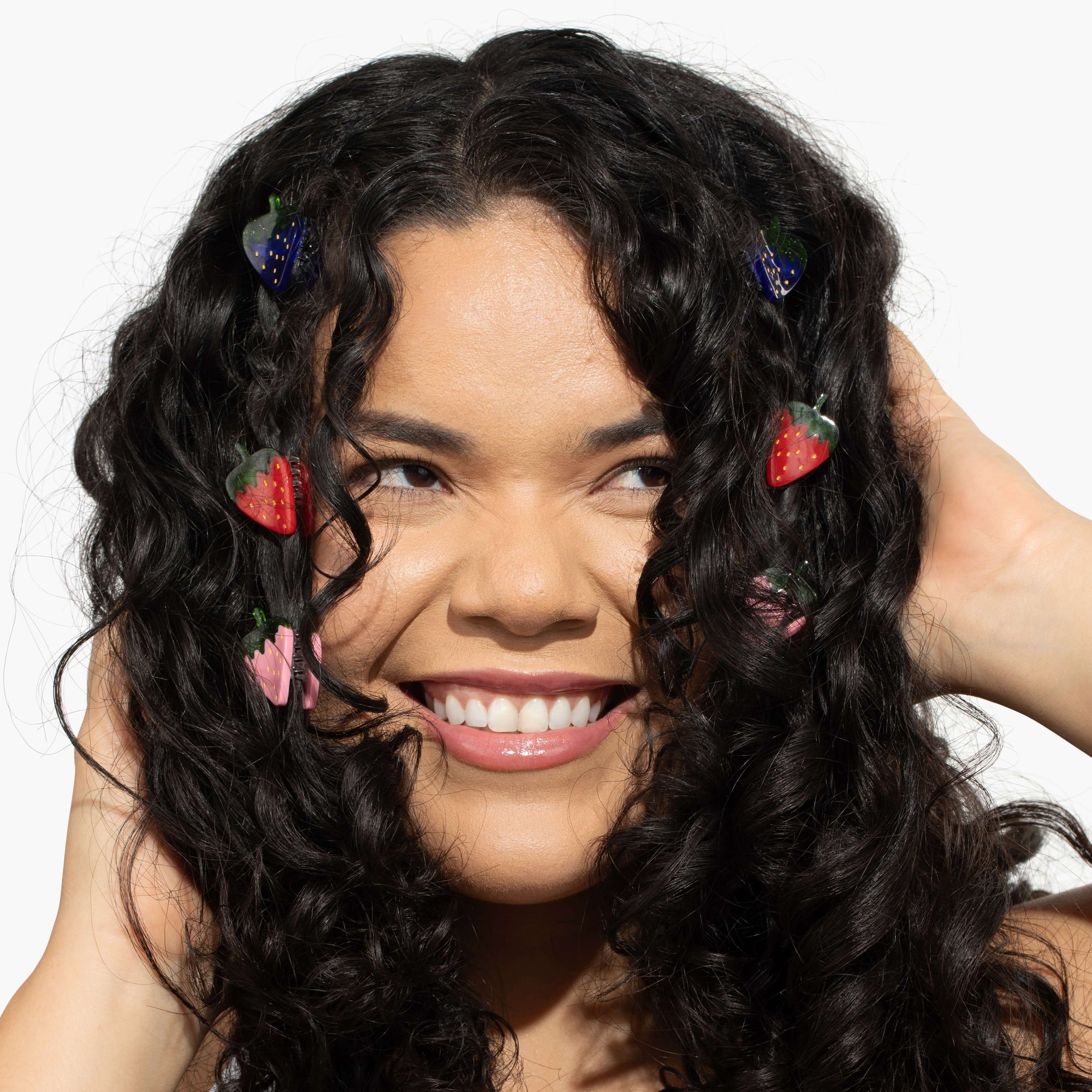 Micro Strawberry Patch Hair Claw Clip Set