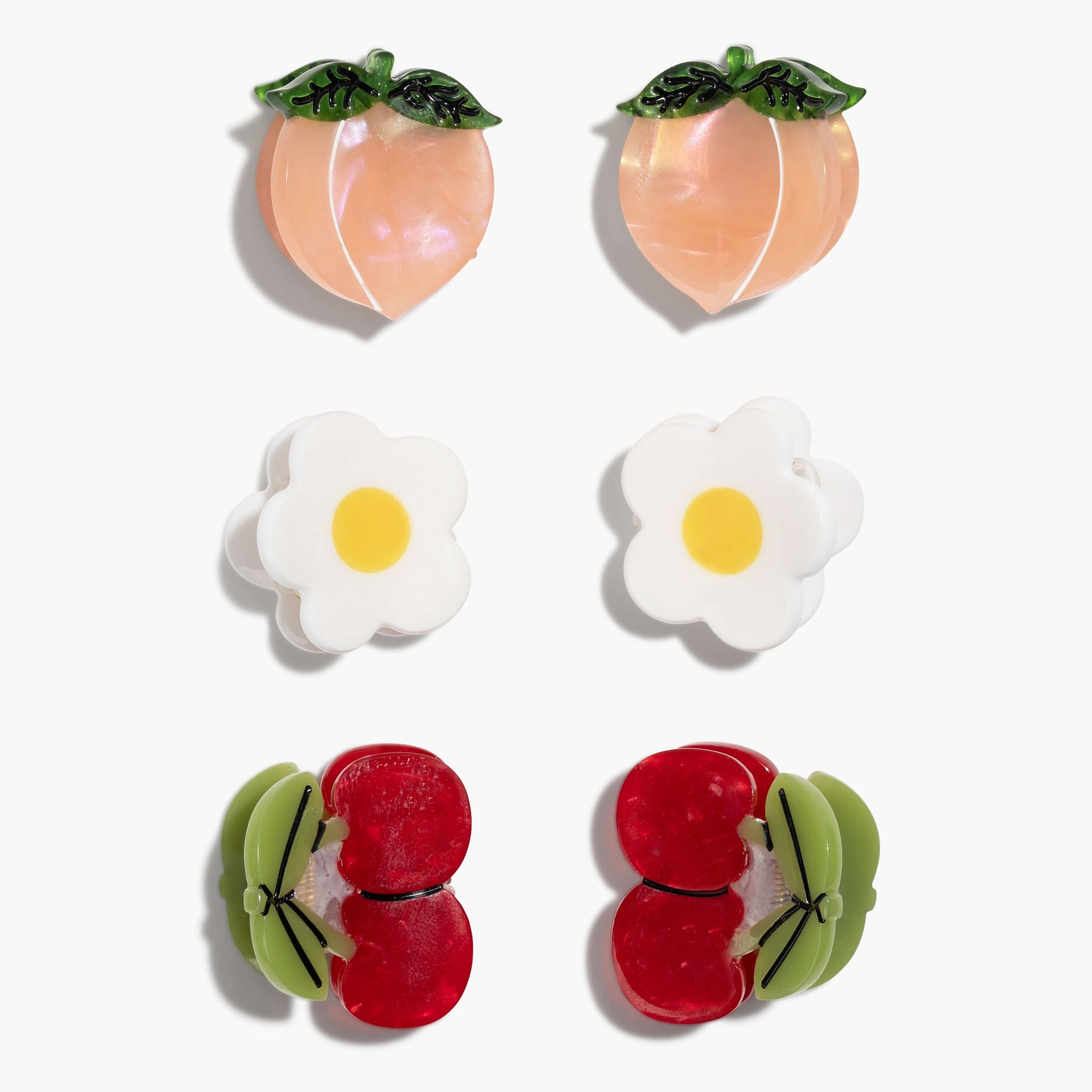 Micro Summer Orchard Hair Claw Clip Set