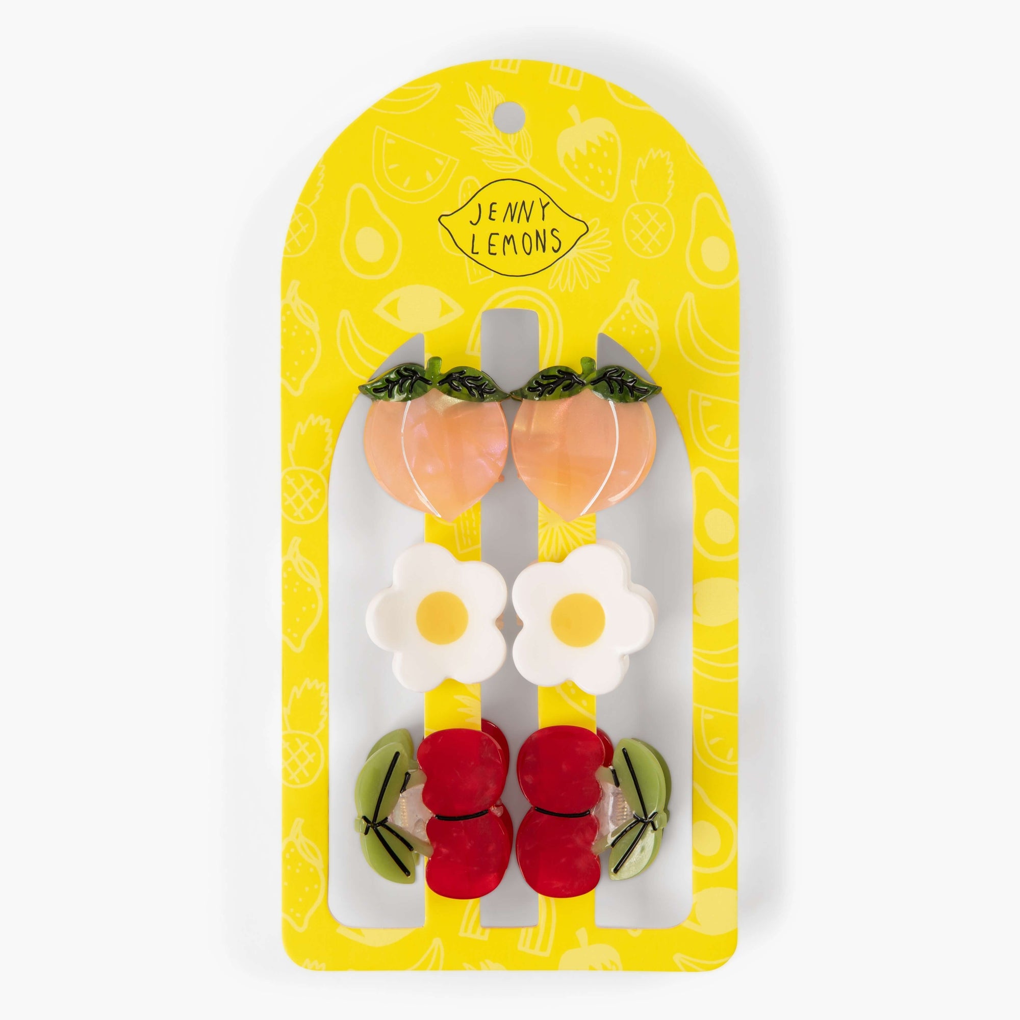 Micro Summer Orchard Hair Claw Clip Set