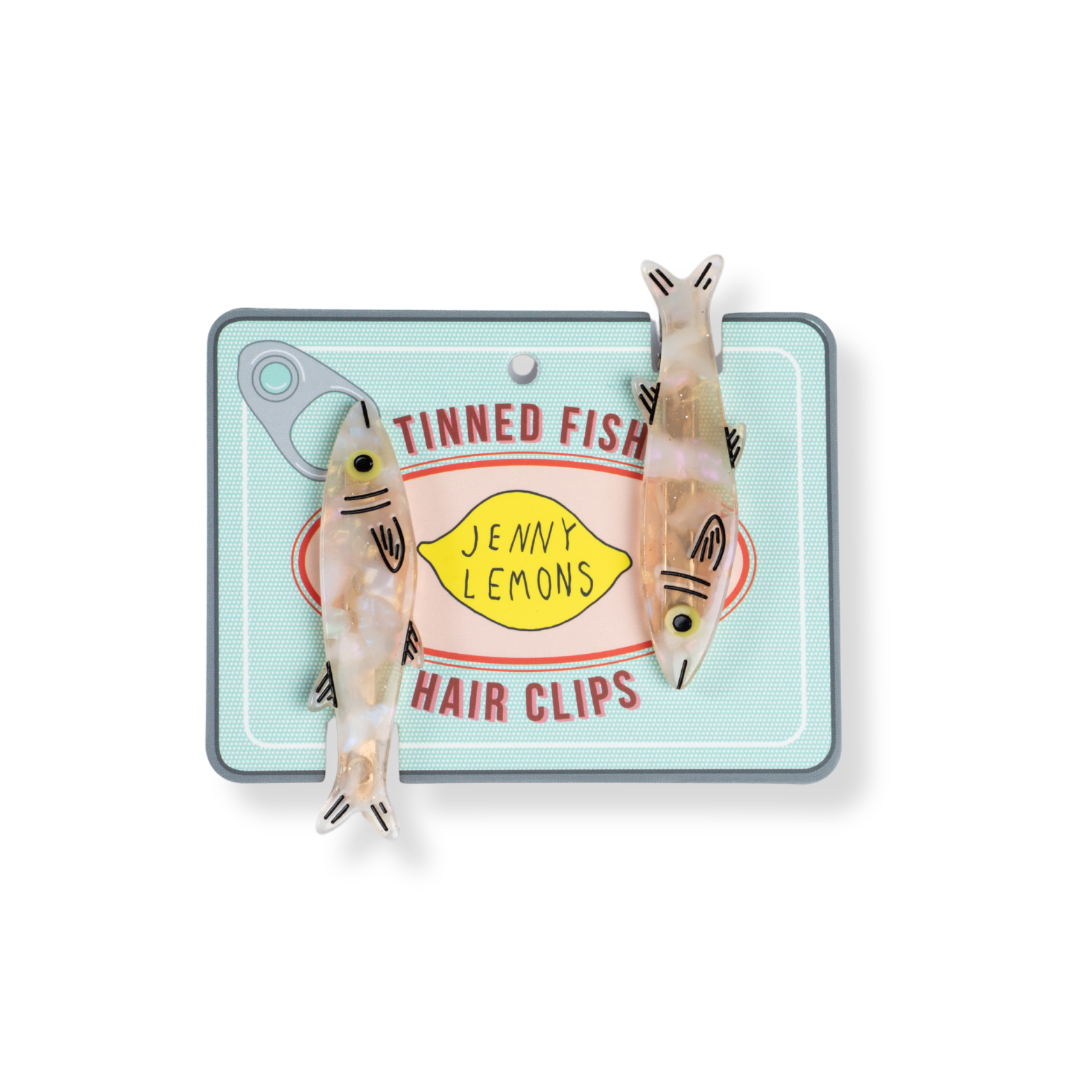 Gold Sardine Alligator Hair Clip Set