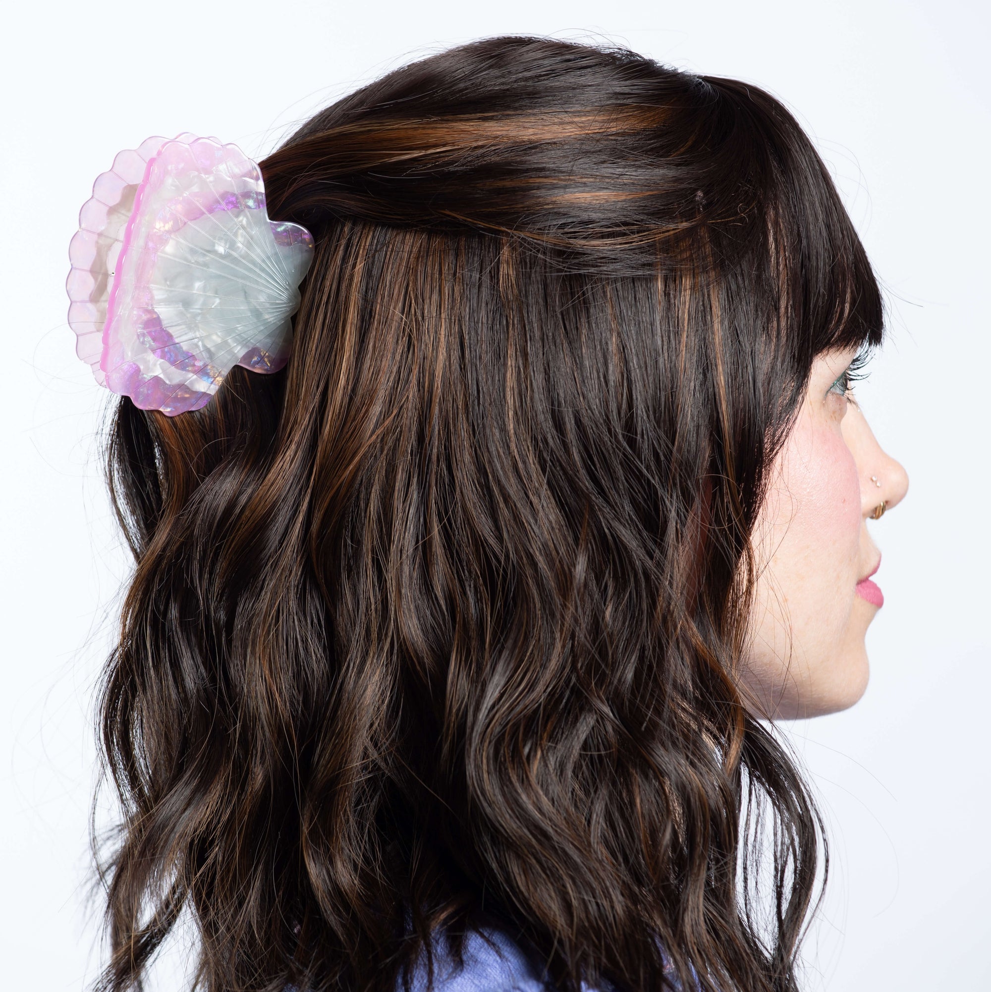 Large Scallop Shell Hair Claw Clip
