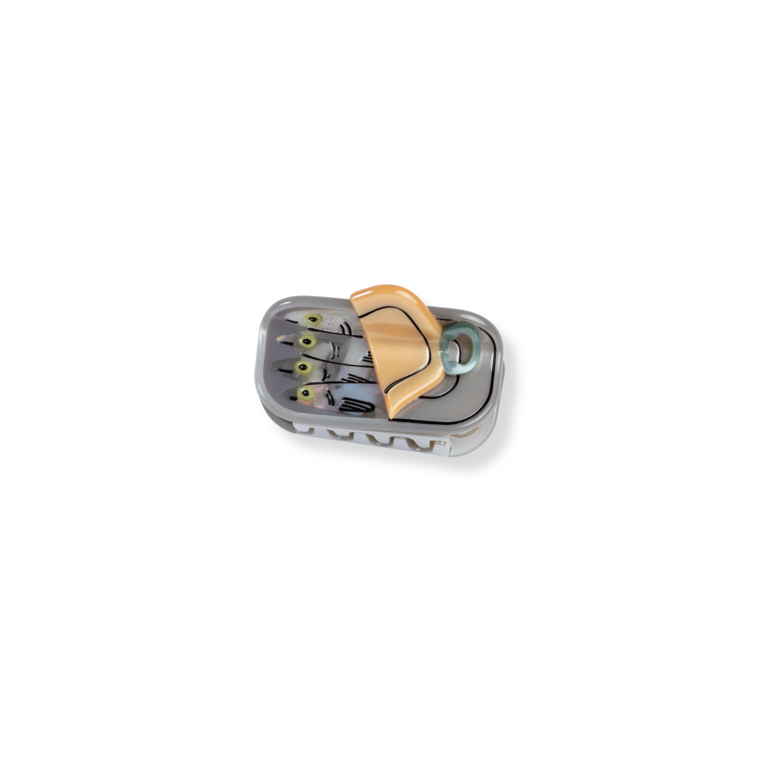 Mini Tinned Fish Hair Claw Clip