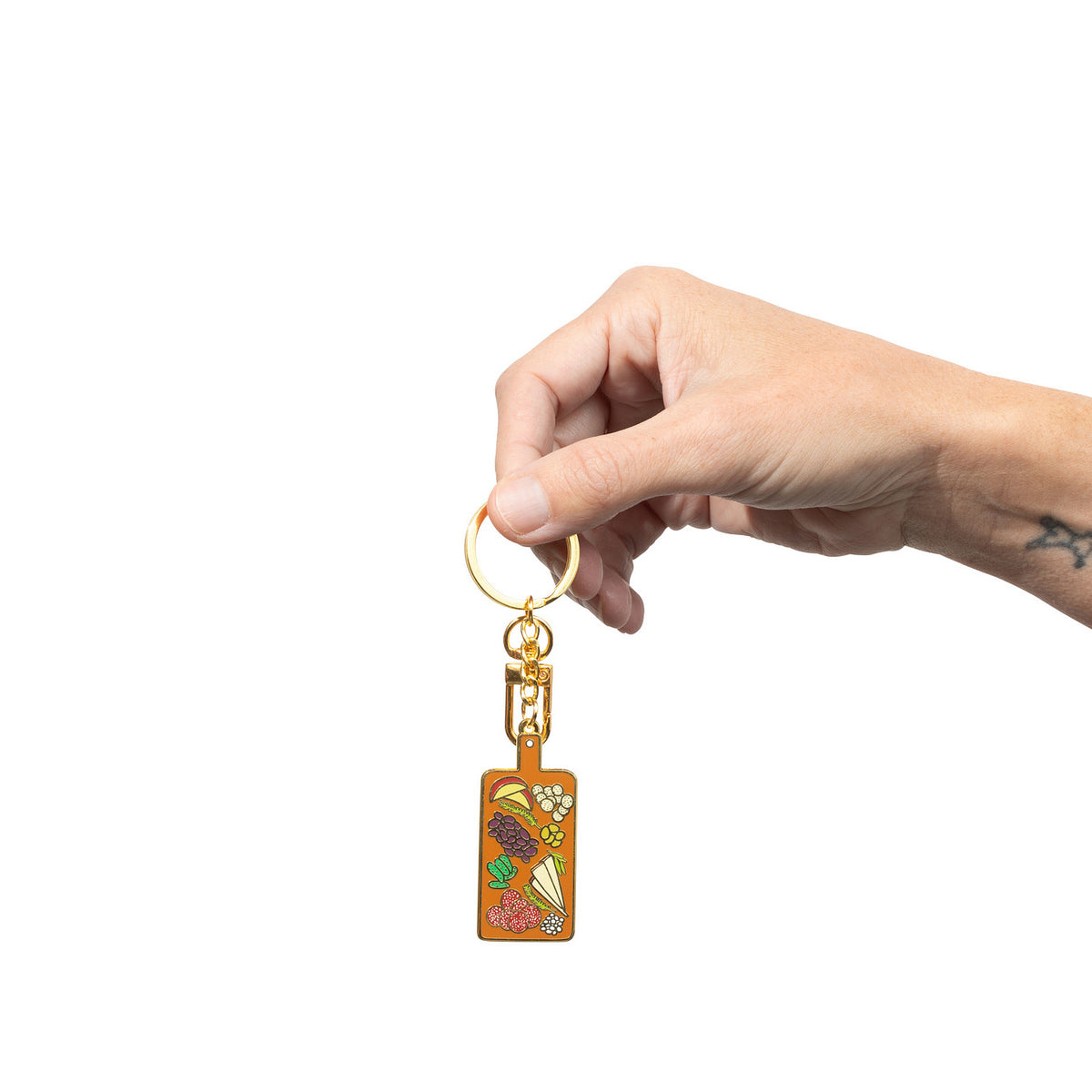 Charcuterie Enamel Bag Charm & Keychain