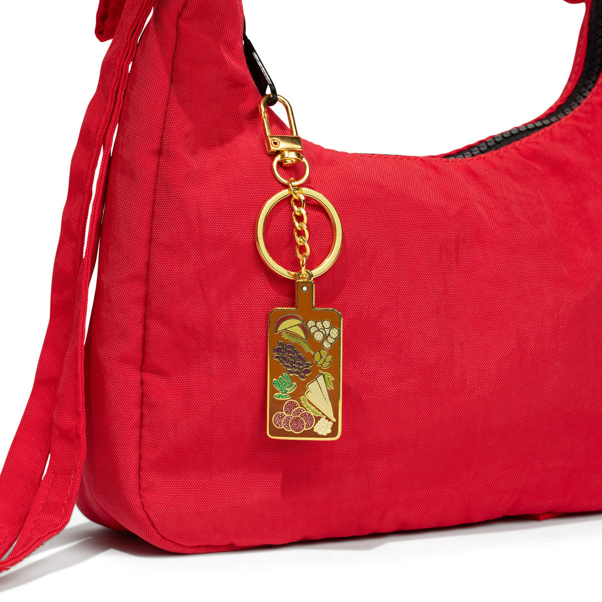 Charcuterie Enamel Bag Charm & Keychain