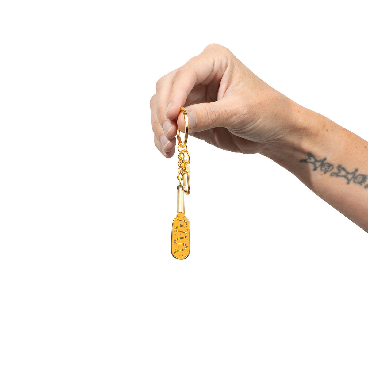 Corn Dog Enamel Bag Charm & Keychain