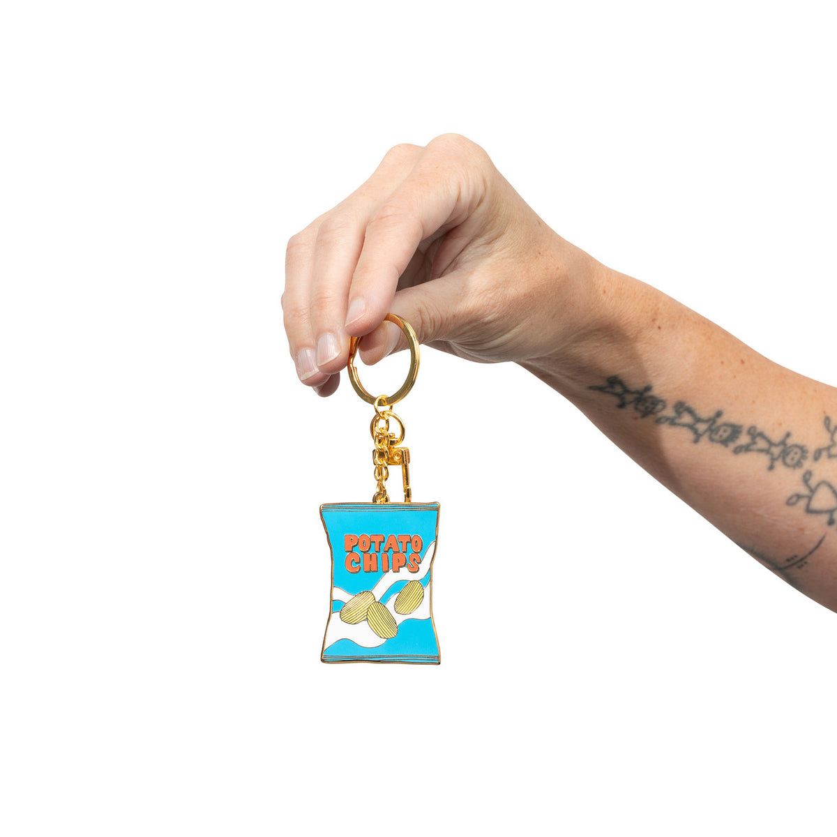 Potato Chips Bag Enamel Bag Charm & Keychain