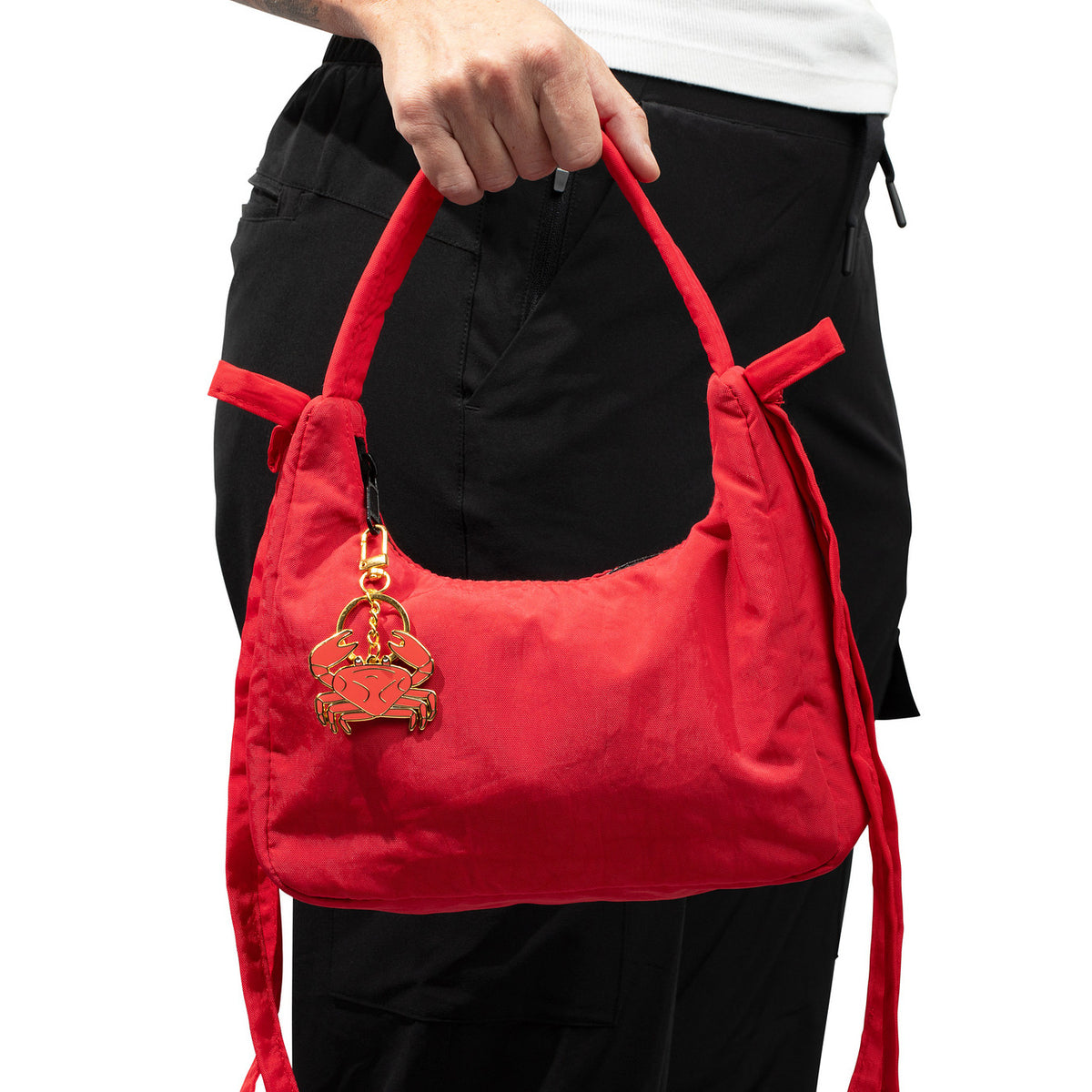 Crab Enamel Bag Charm & Keychain