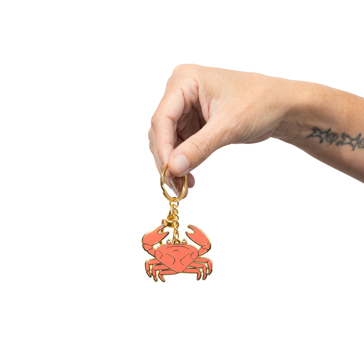 Crab Enamel Bag Charm & Keychain