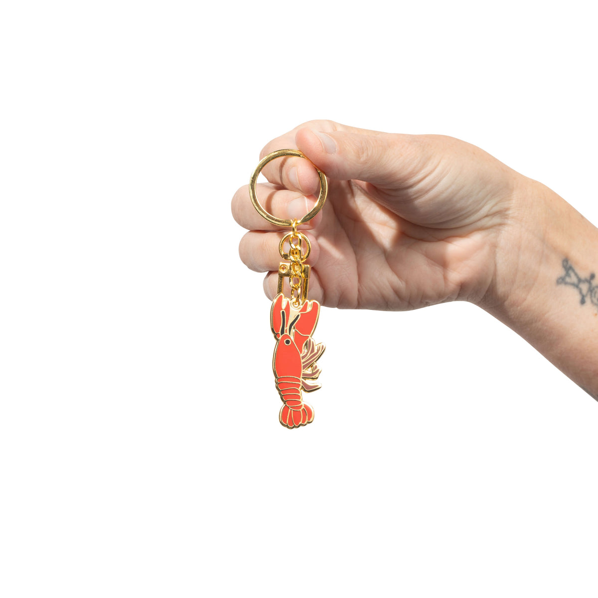 Lobster Enamel Bag Charm & Keychain