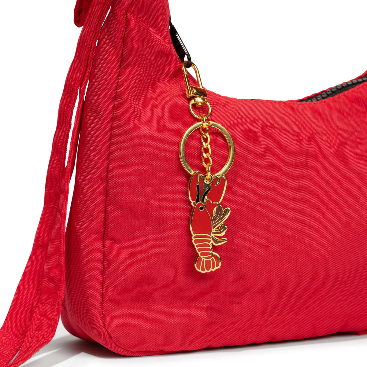 Lobster Enamel Bag Charm & Keychain