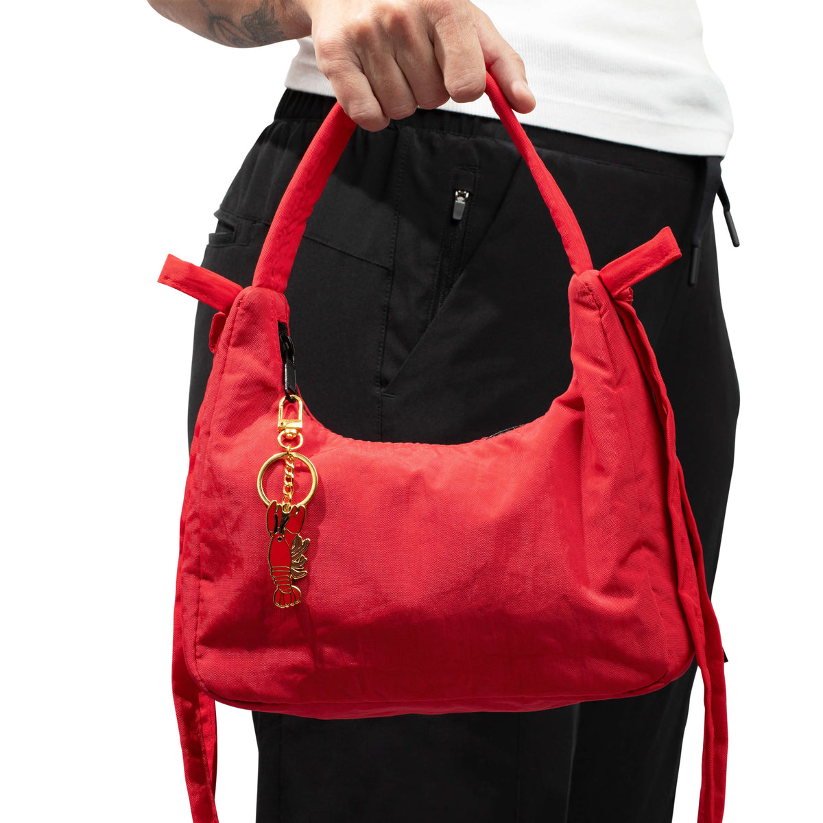 Lobster Enamel Bag Charm & Keychain