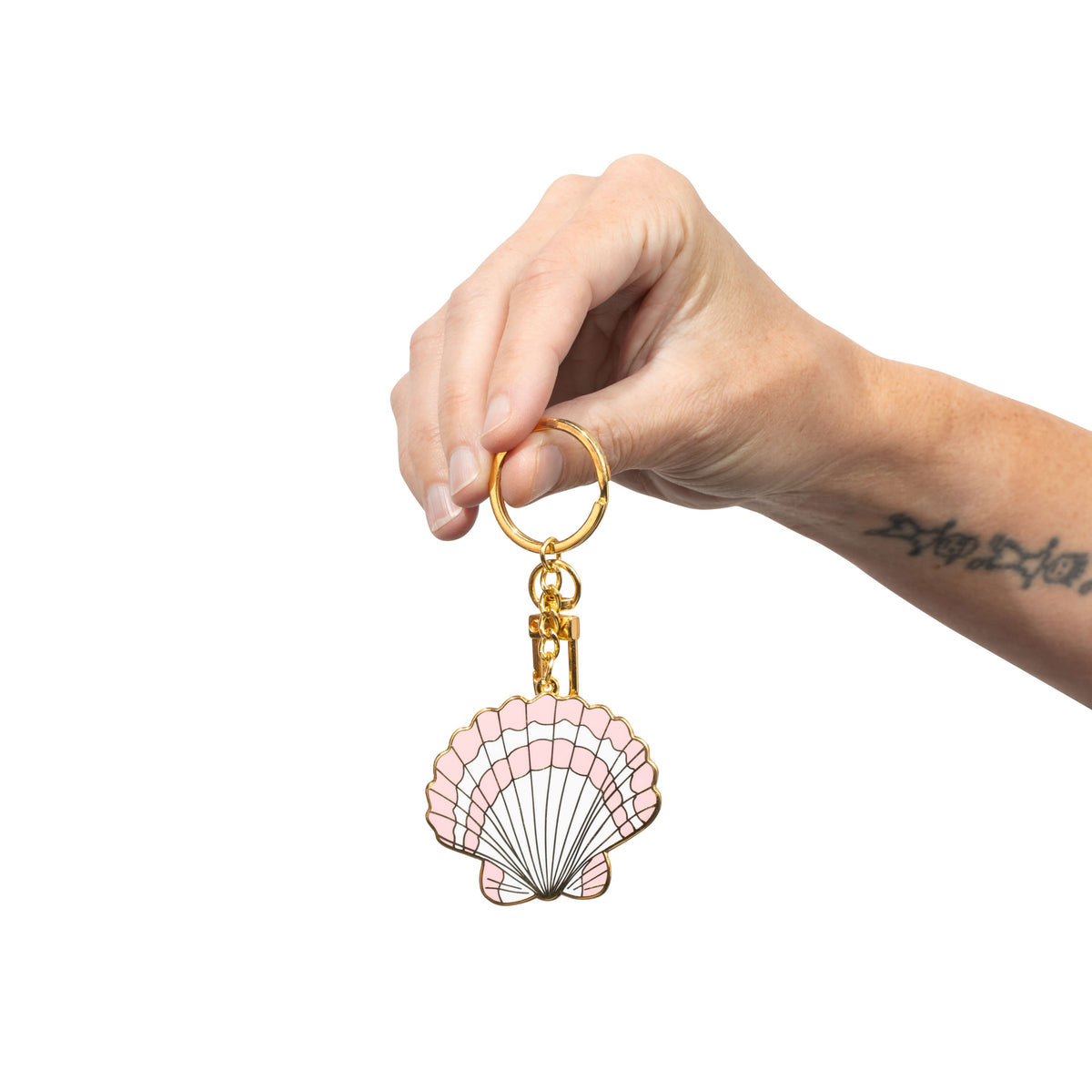 Scallop Enamel Bag Charm & Keychain