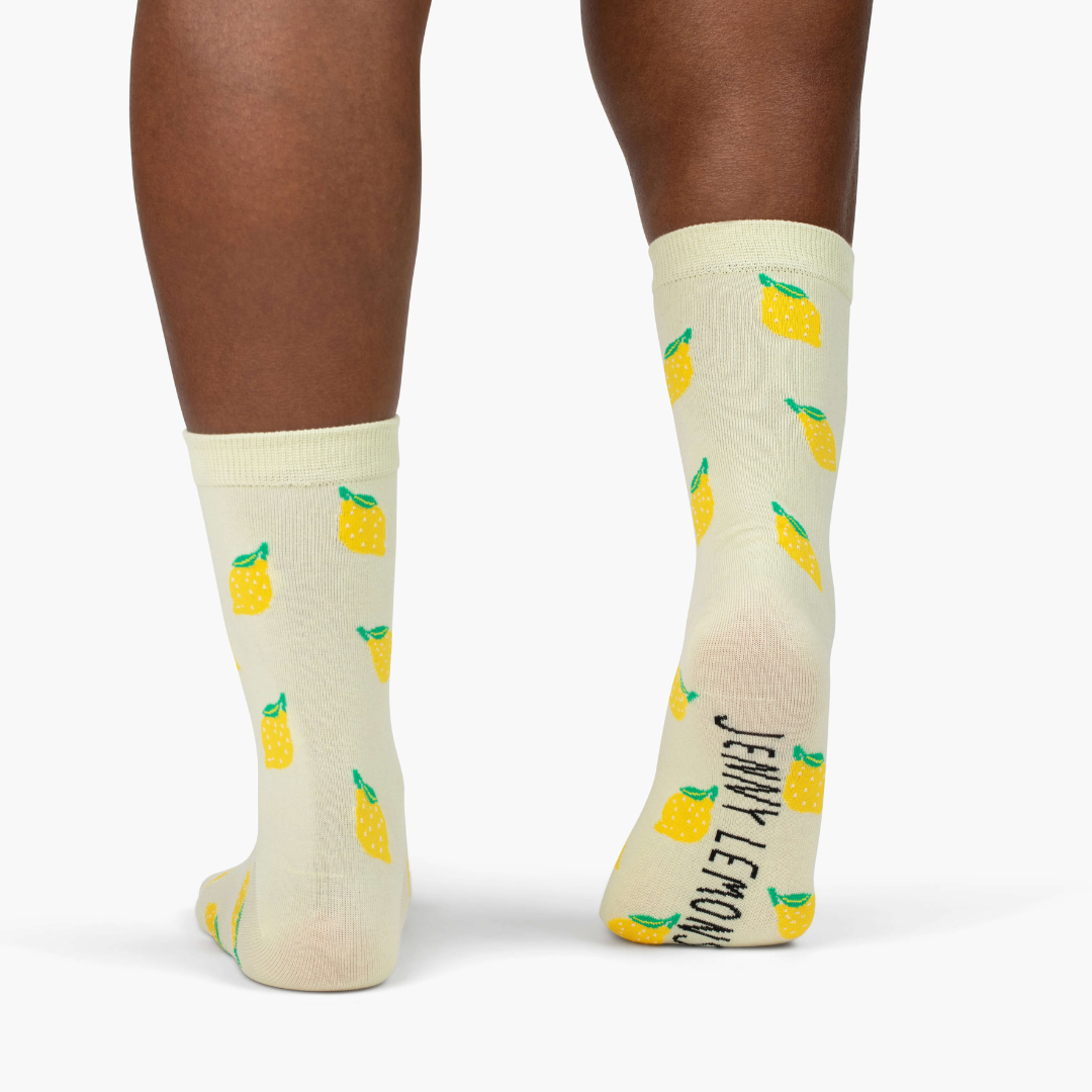 Mint Lemon Crew Socks