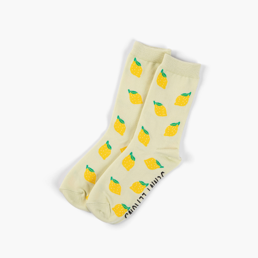 Mint Lemon Crew Socks