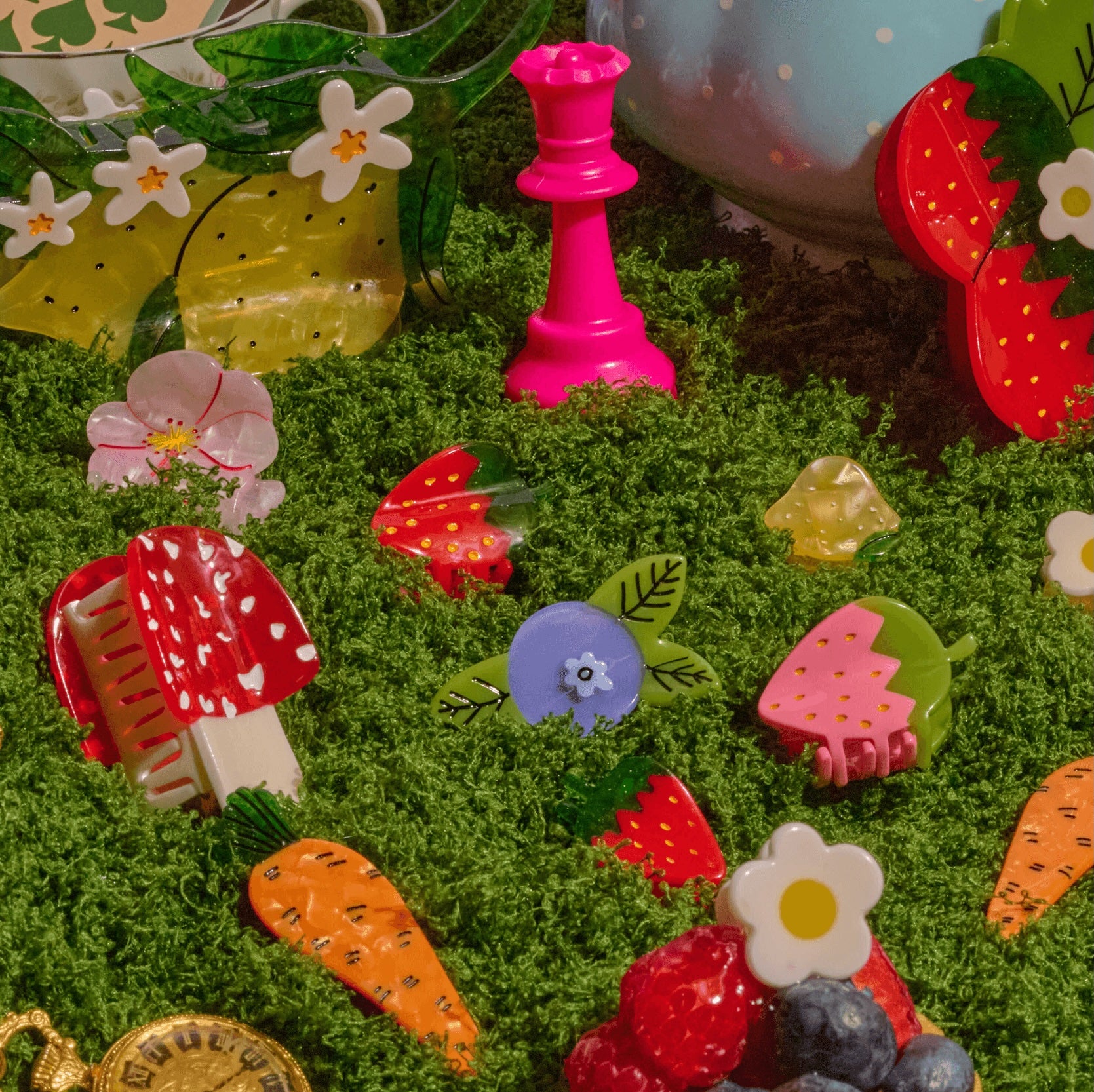 Mini Mushroom Hair Claw Clip