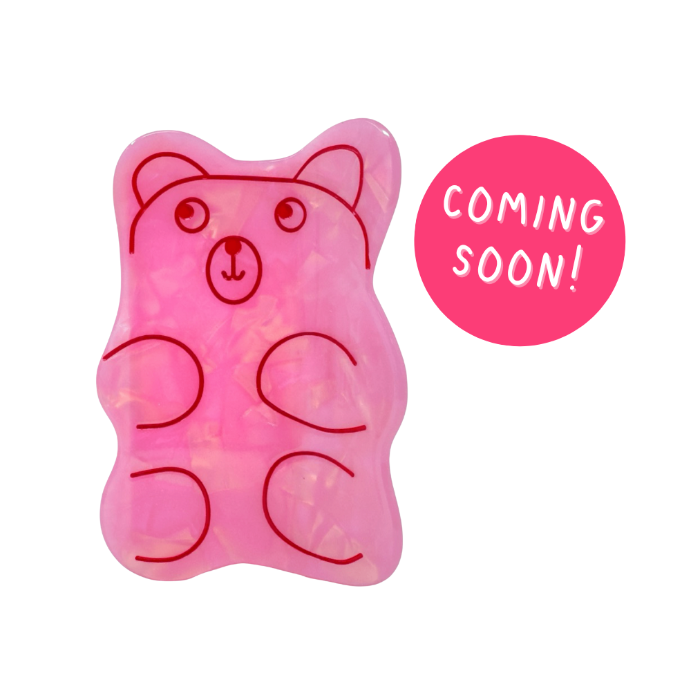 Large Pink Gummy Bear Hair Claw Clip