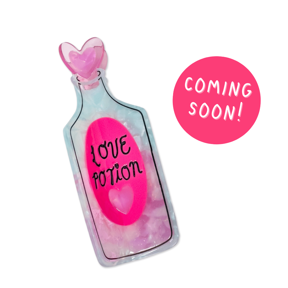 Large Love Potion Hair Claw Clip