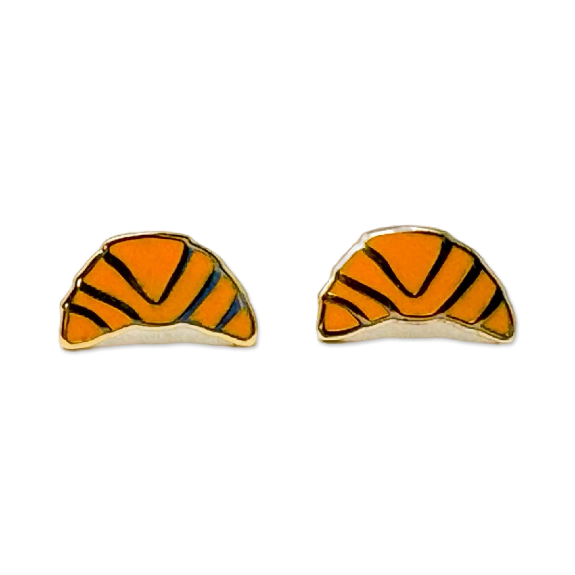 Croissant Enamel Earrings Jewelry Jenny Lemons 