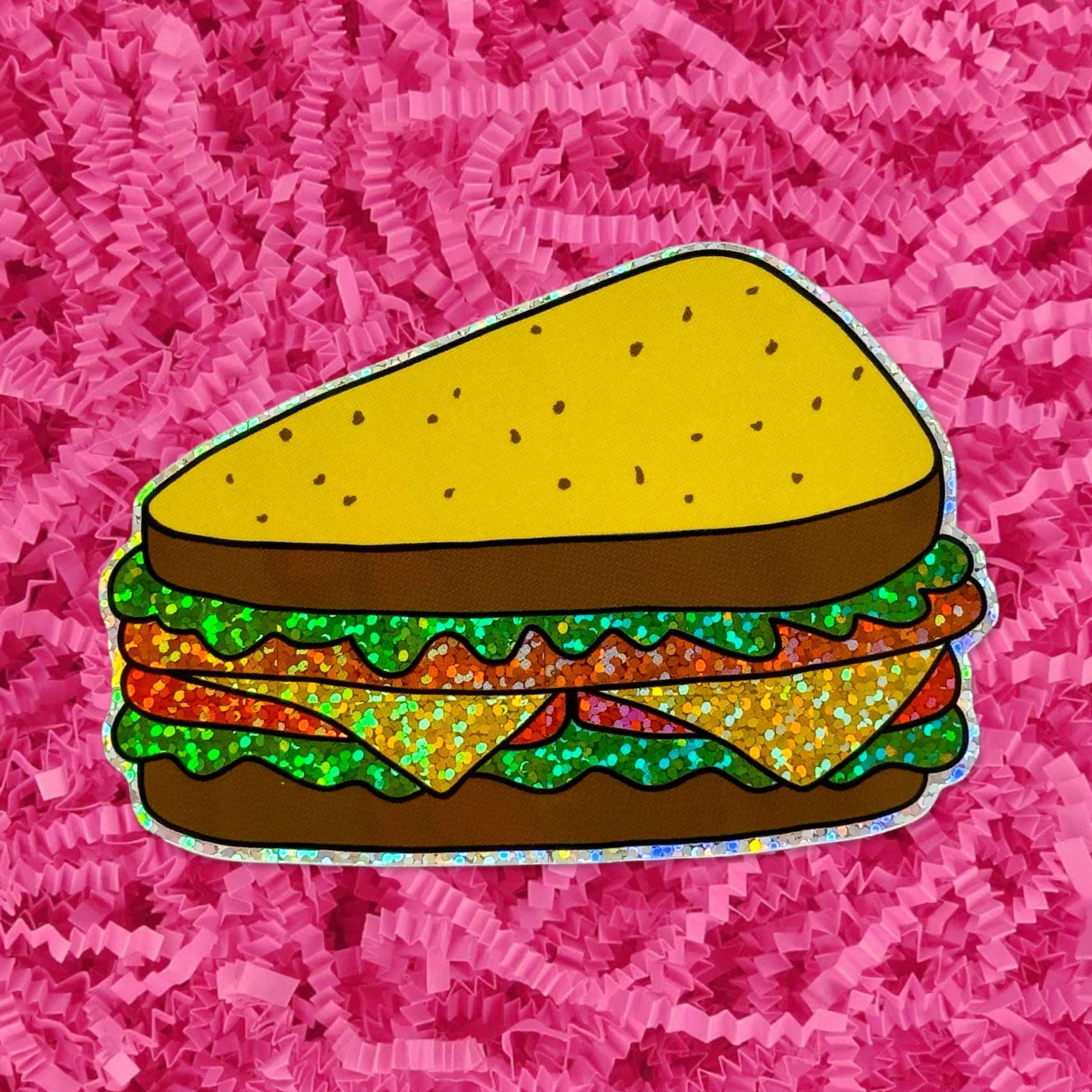 Glitter Deli Sandwich Sticker Stationary/Stickers/Cards Jenny Lemons 