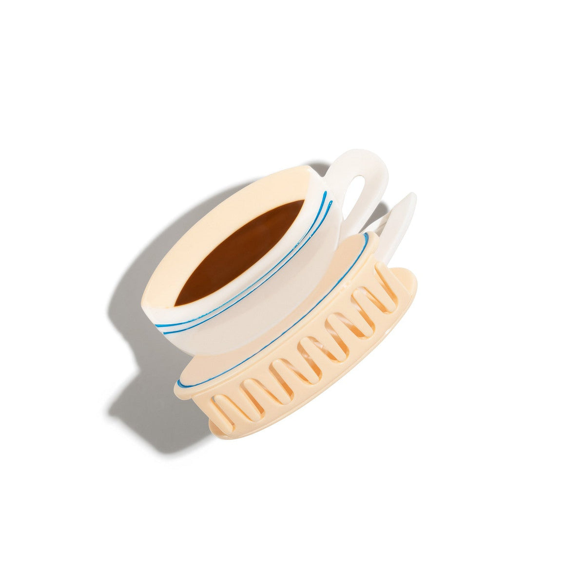 Large Diner Coffee Hair Claw Clip