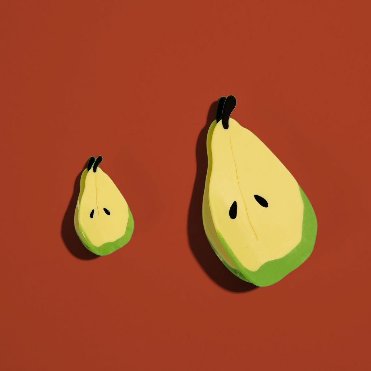 Mini Pear Hair Claw Clip