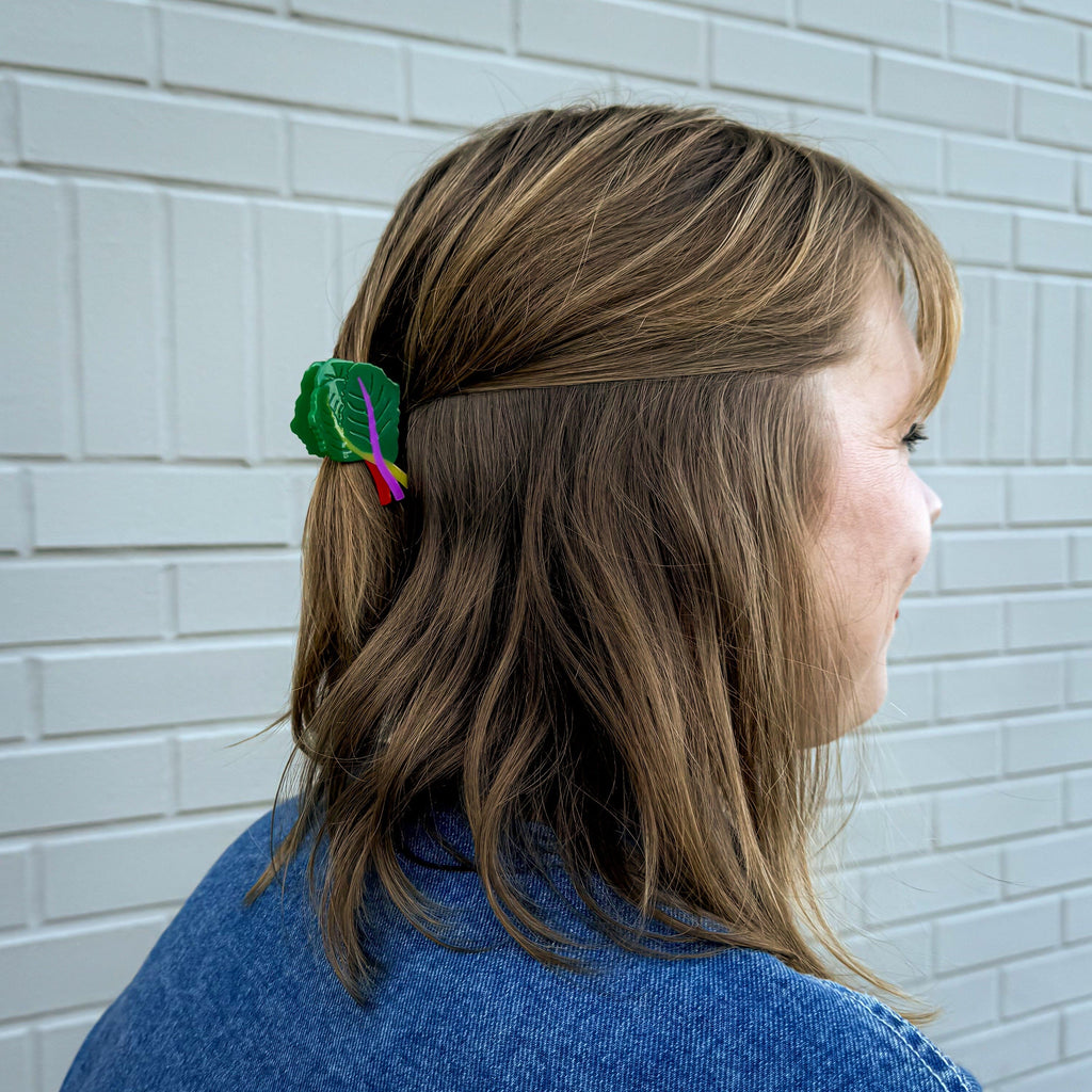 Mini Rainbow Chard Hair Claw Accessories Jenny Lemons 