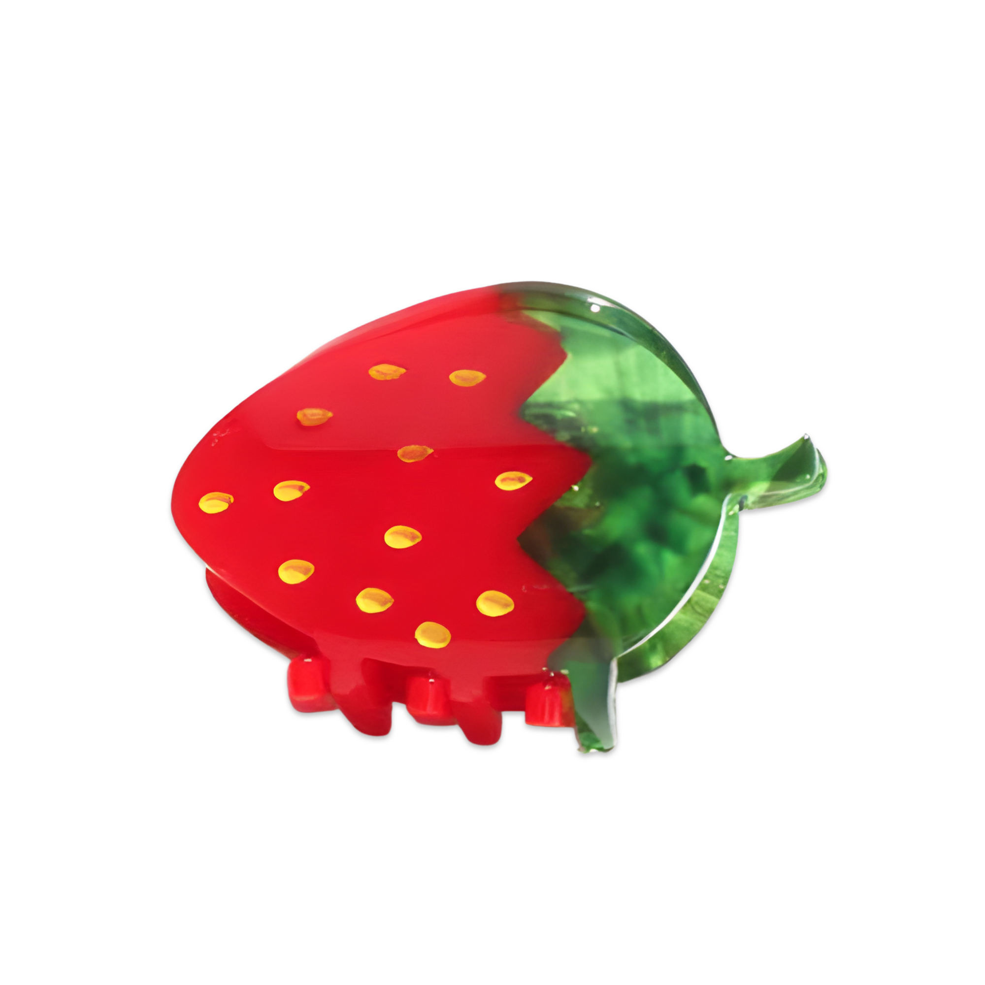 Mini Red Strawberry Hair Claw Clip