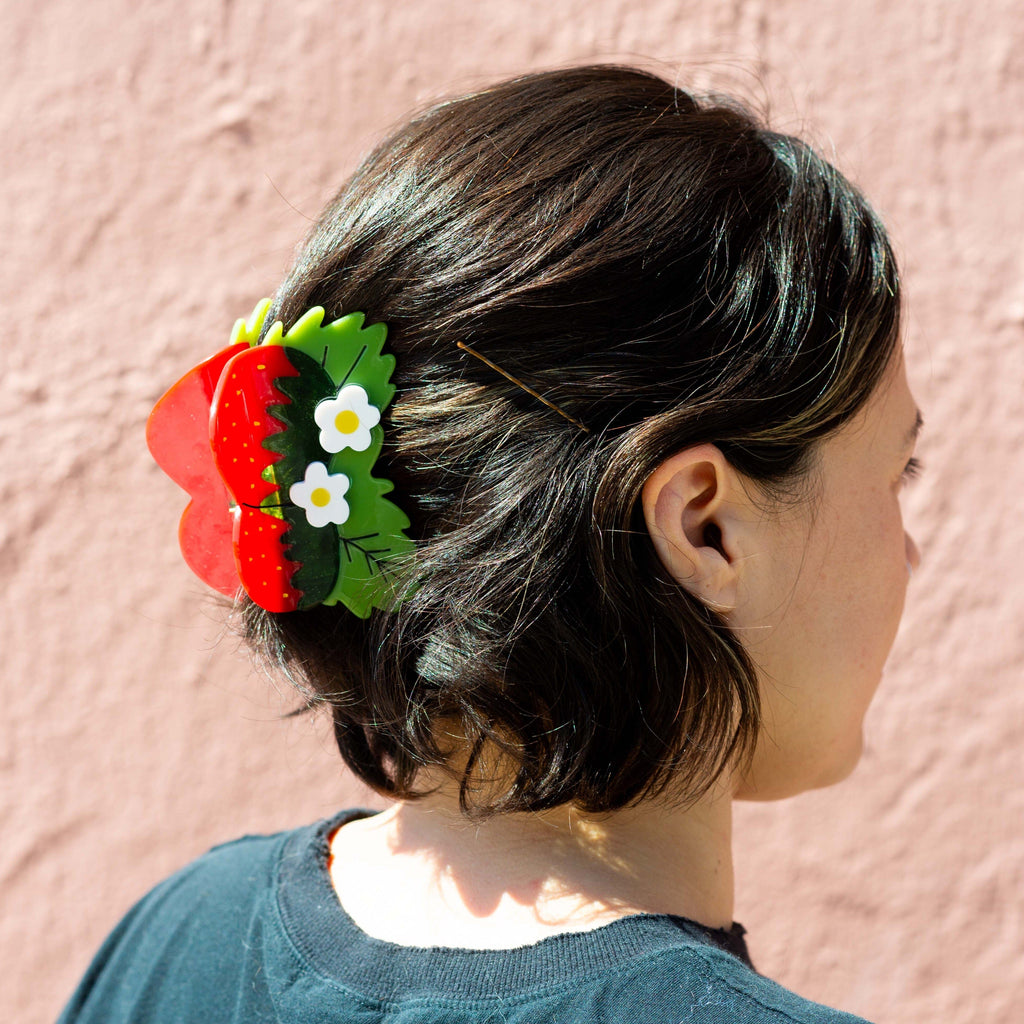 Strawberries and Flowers Hair Claw Accessories Jenny Lemons 
