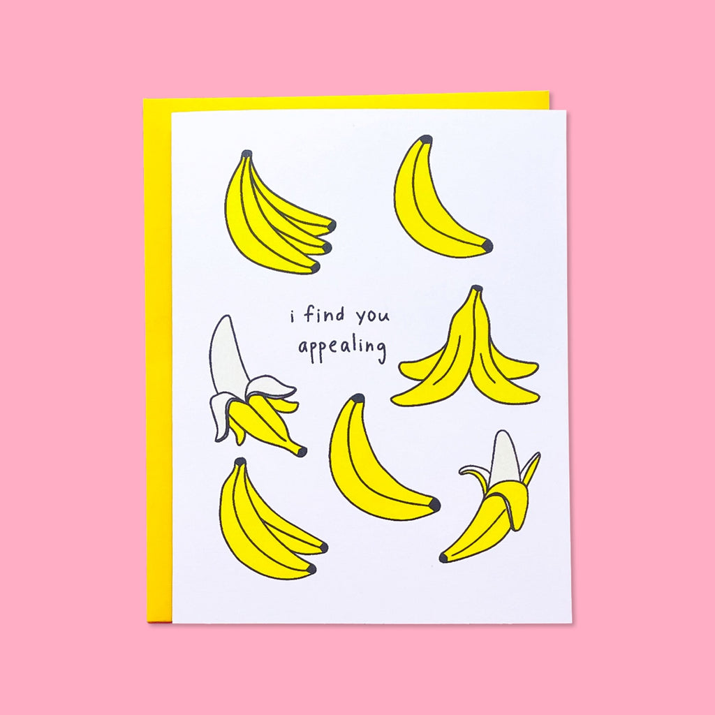 Appealing Bananas Risograph Card Stationery/Stickers/Cards Jenny Lemons 