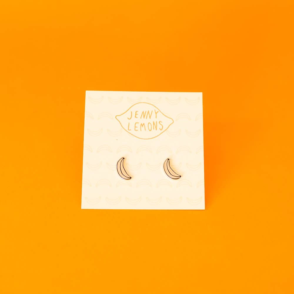 Banana Enamel Earrings Earrings Jenny Lemons 