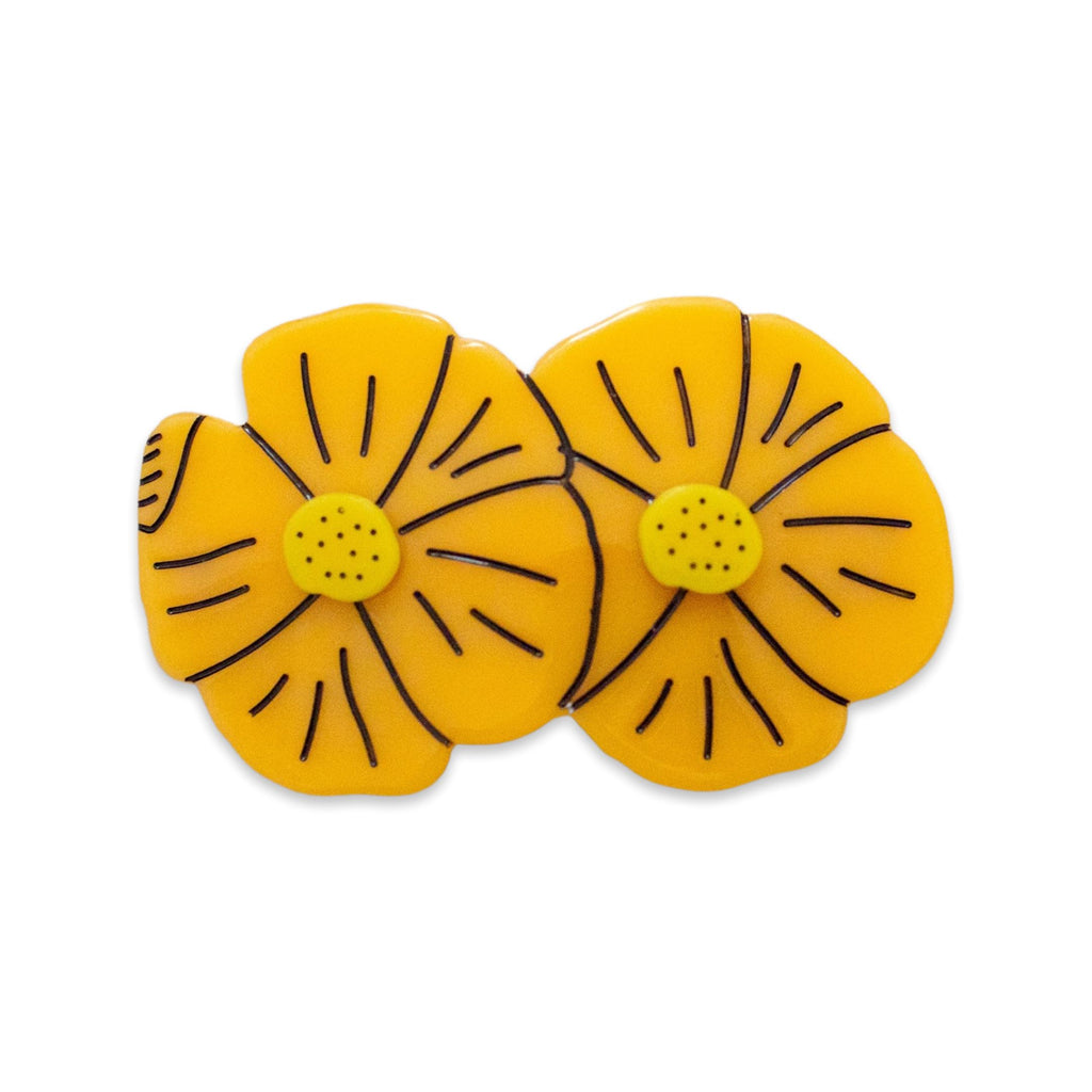 California Poppies French Barrette Accessories Jenny Lemons 