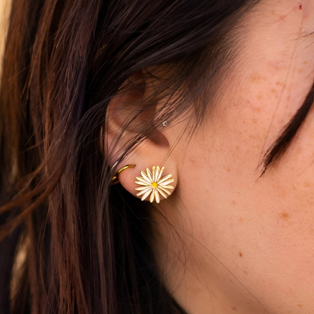 Daisy Enamel Earrings Jewelry Jenny Lemons 