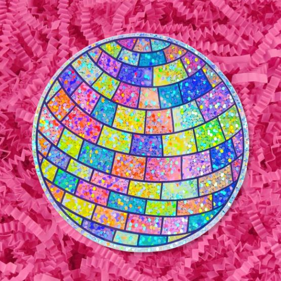 Glitter Disco Ball Planter Sticker from Boss Dotty Paper Co – Urban General  Store
