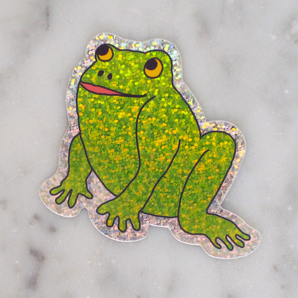 Glitter Froggy Sticker Stationary/Stickers/Cards Jenny Lemons 