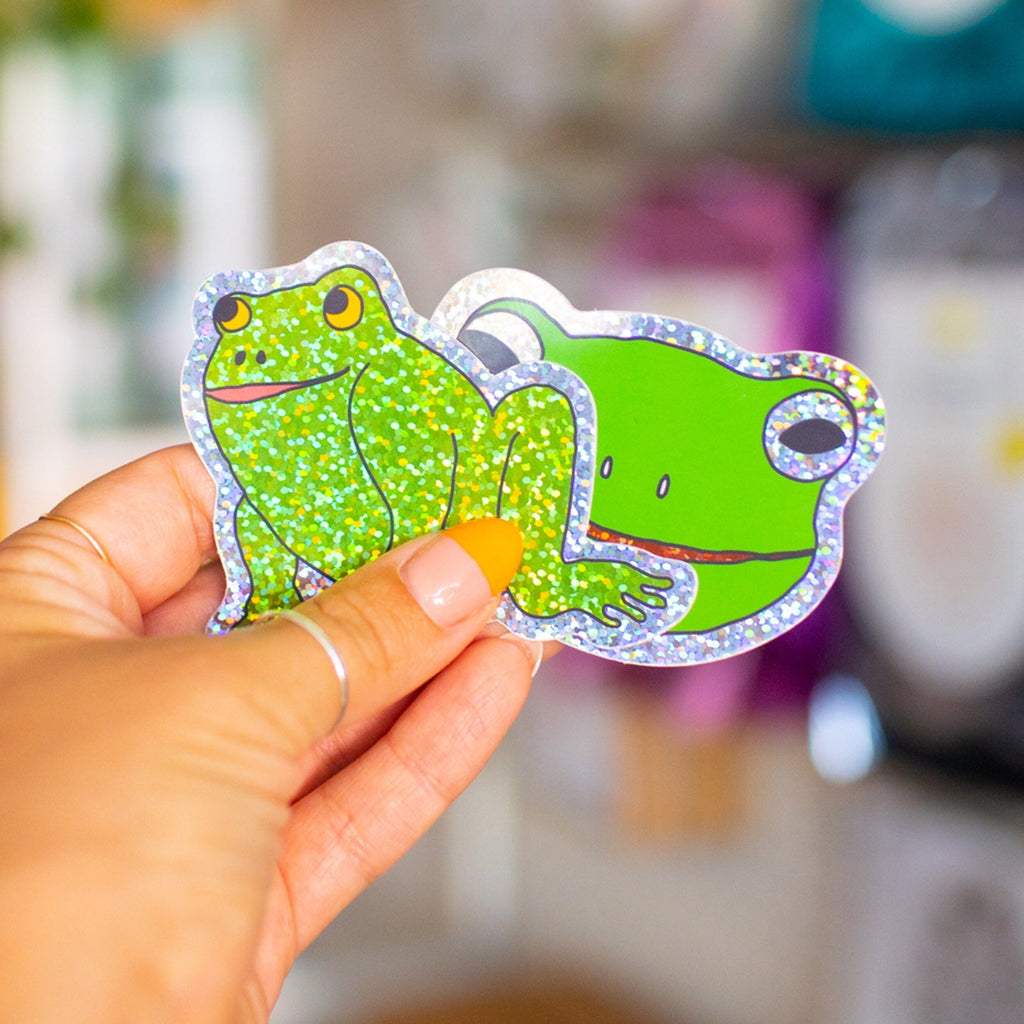 Glitter Froggy Sticker Stationary/Stickers/Cards Jenny Lemons 