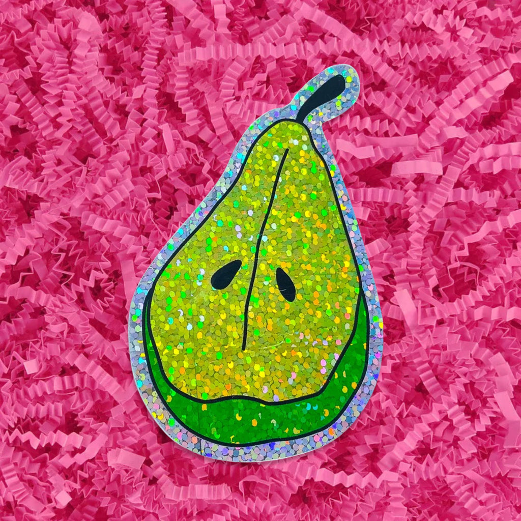 Glitter Pear Sticker Stationary/Stickers/Cards Jenny Lemons 