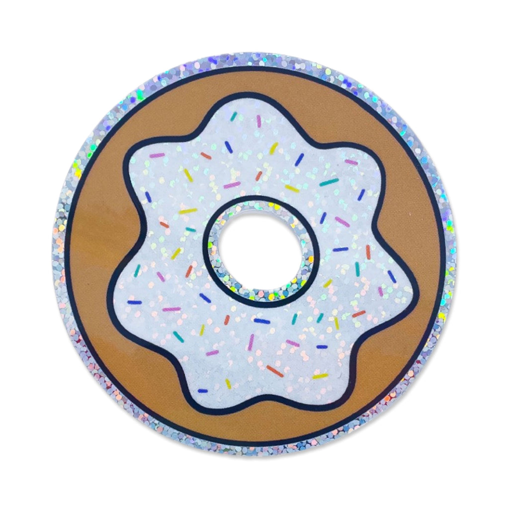 Glitter Vanilla Sprinkle Donut Sticker Stationary/Stickers/Cards Jenny Lemons 