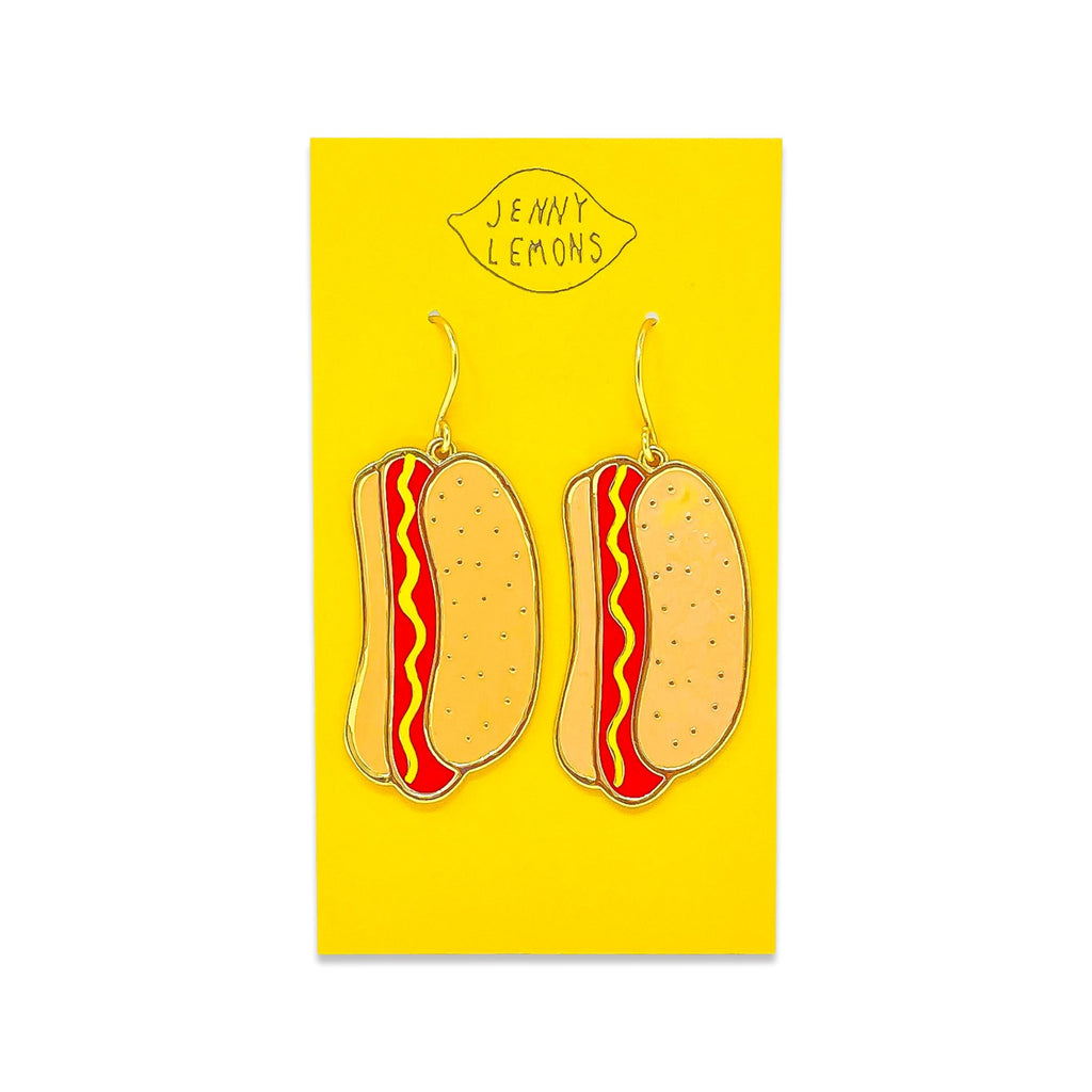 Hot Dog Charm Earrings Jewelry Jenny Lemons 