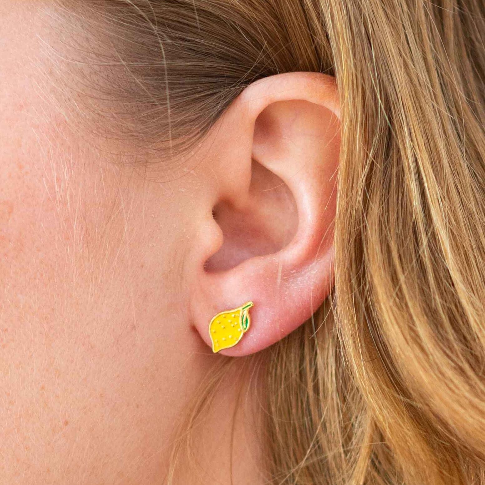 Lemon Enamel Earrings Jewelry Jenny Lemons
