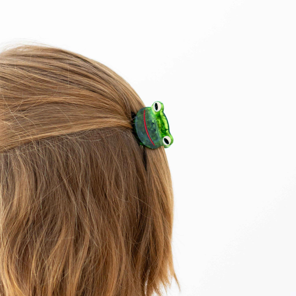 Mini Green Froggy Hair Claw Accessories Jenny Lemons 