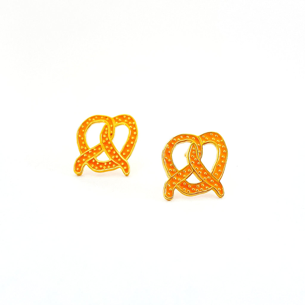 Pretzel Enamel Earrings Accessories Jenny Lemons 