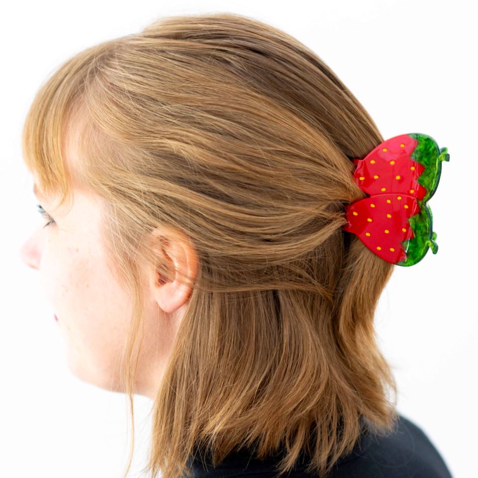 Red Strawberry Hair Claw Accessories Jenny Lemons 
