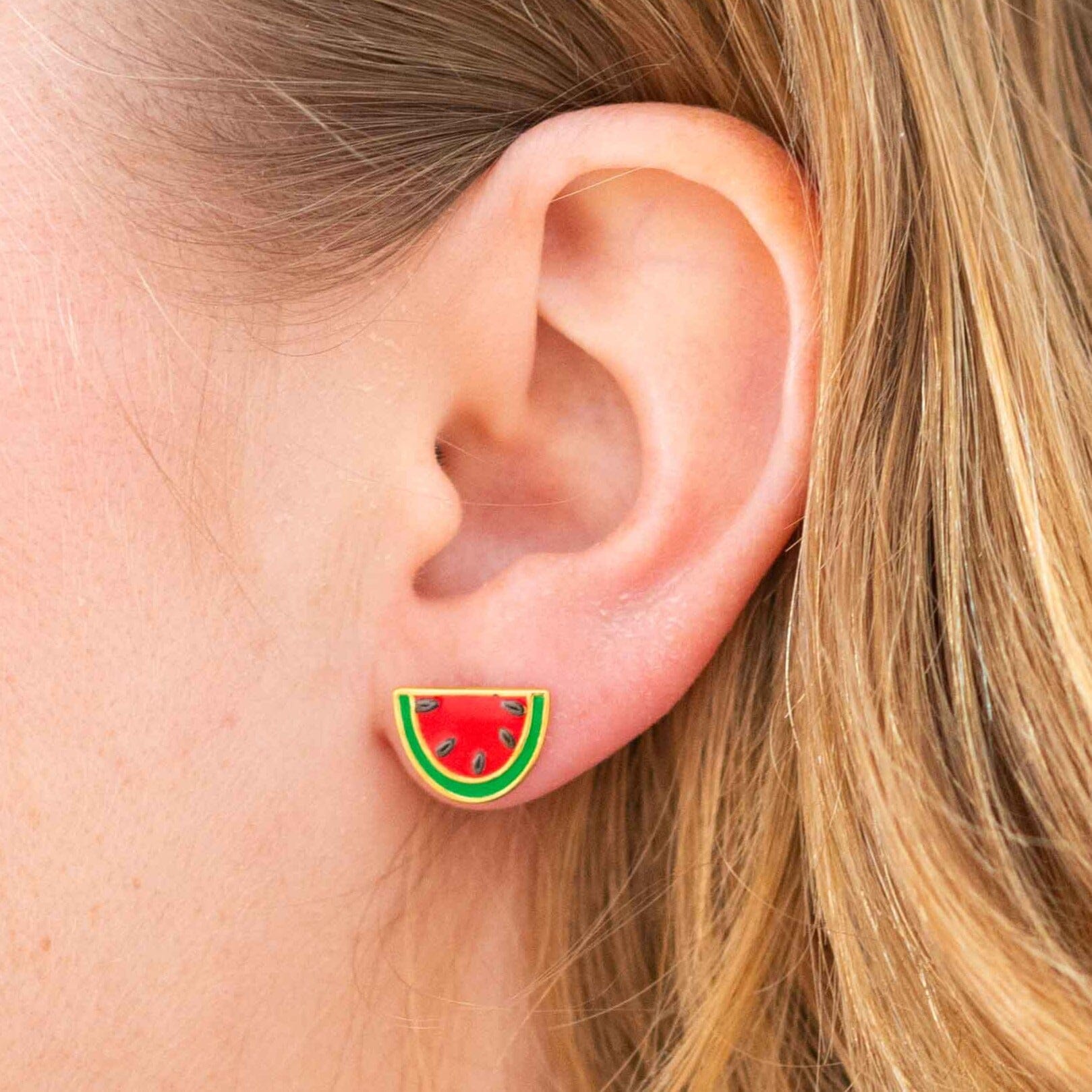 Watermelon Enamel Earrings Jewelry Jenny Lemons